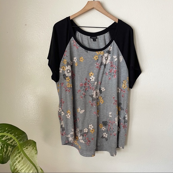 torrid Tops - Torrid | Floral Raglan Tee